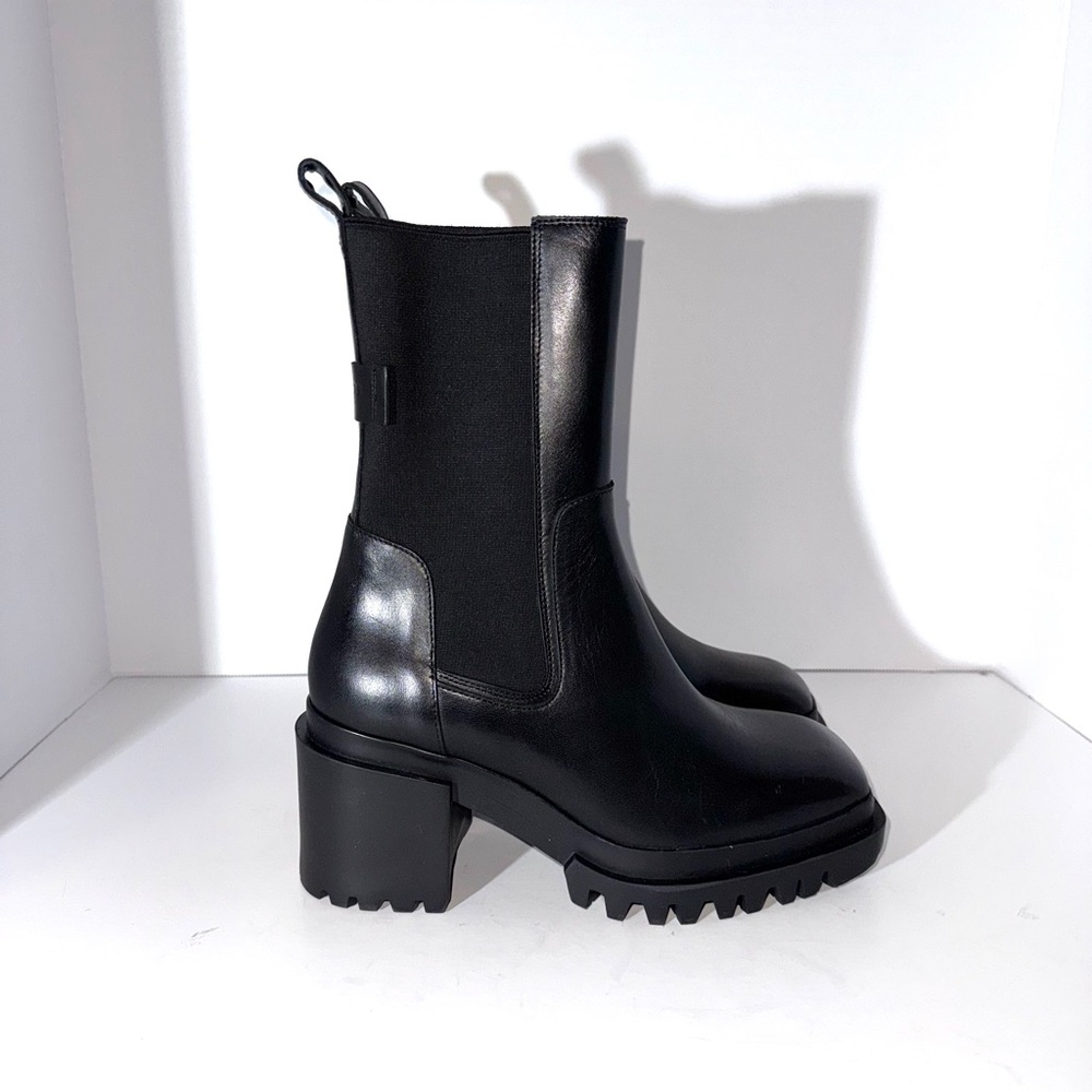 All Saints Skarlet Square Toe Leather Boots